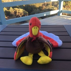 Ty Beanie Baby Gobbles the Turkey 1996 25 Year Anniversary